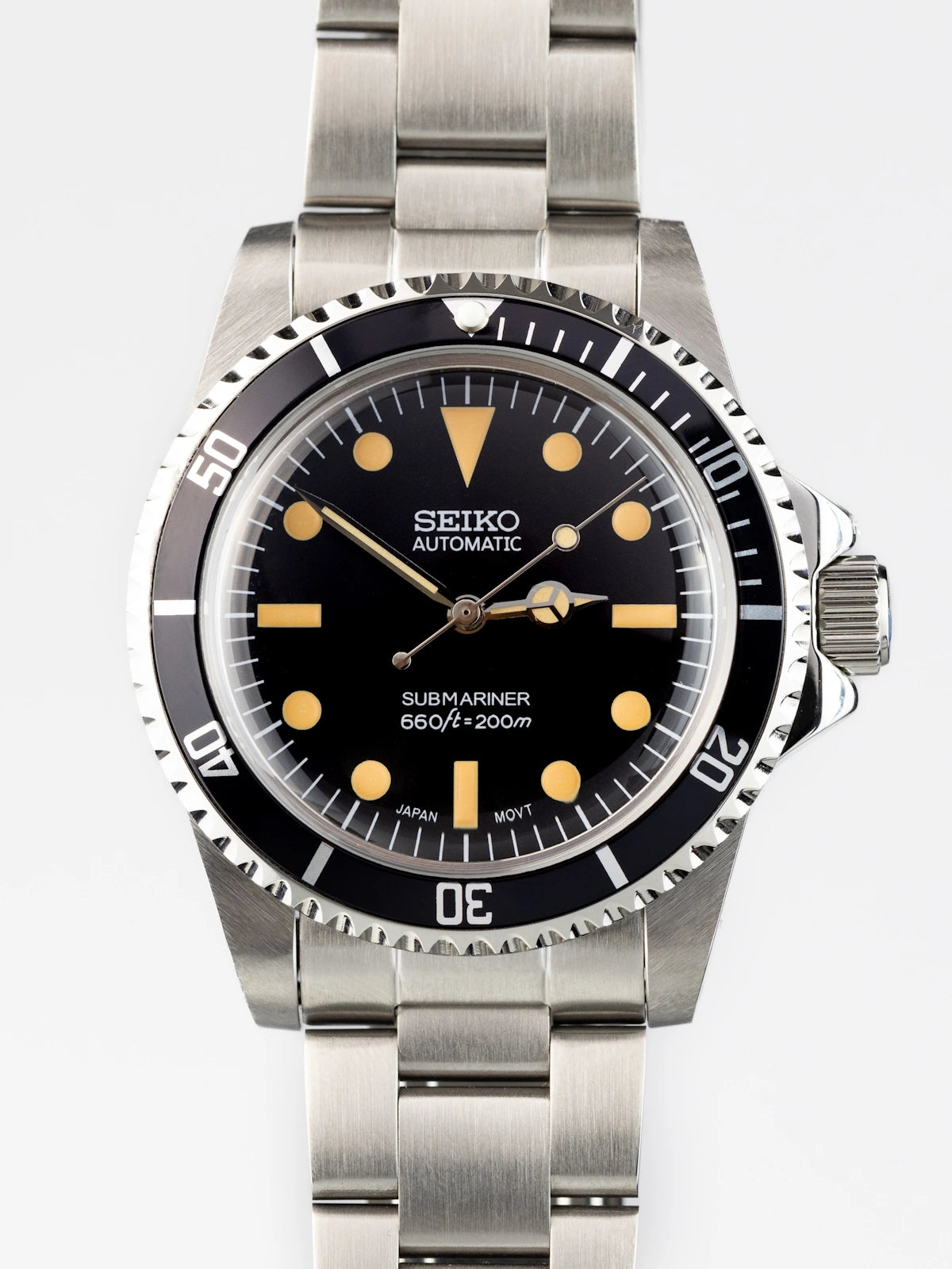 Seiko Mod Submariner T Dial Watch in Vintage Military Style