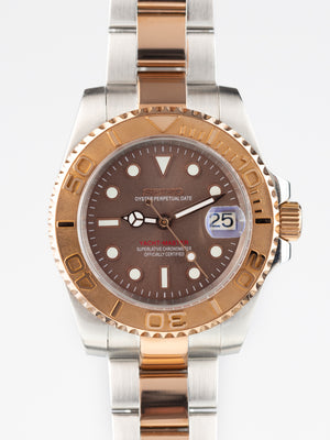 Seiko Mod Yacht-Master Rose Gold Submariner Watch