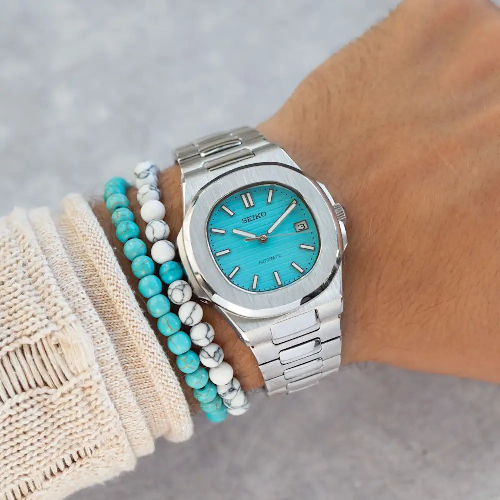 Seiko Mod Nautilus Tiffany Skeleton Watch