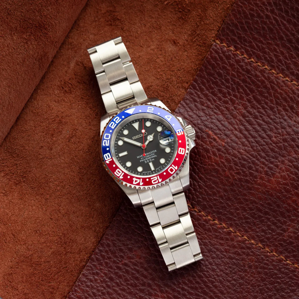 Seiko Mod Pepsi Submariner Watch - Pepsi Watch